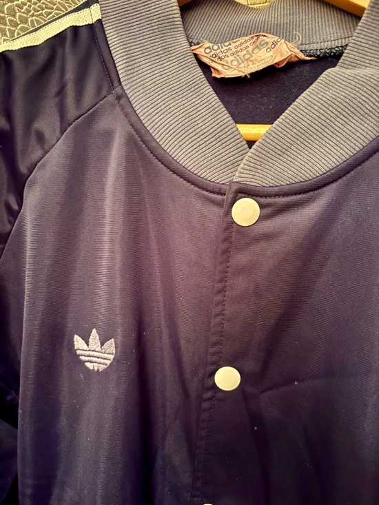 Vintage adidas Navy and White Satin Track Jacket - Picture 5 of 9